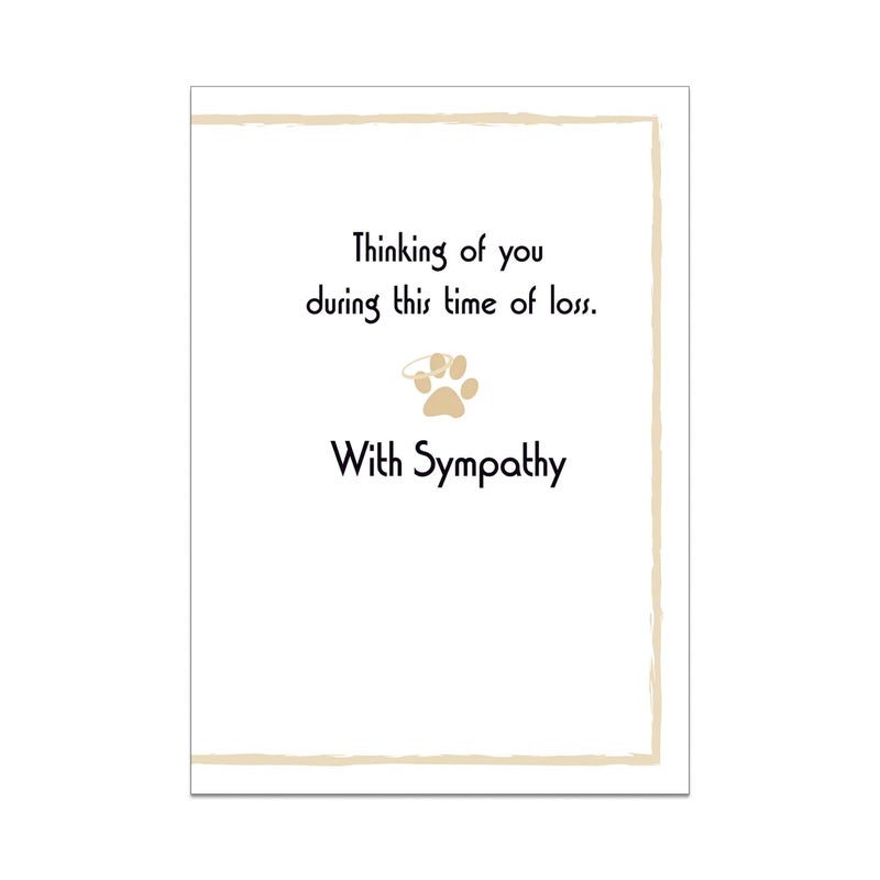 Dog Speak Pet Sympathy Card â€“ â€œThose We Love Do Not Leave Us. They Walk Beside Us Every Dayâ€ â€“ Loss of Pet Remembrance and Comfort Card with Envelope, 4.75" x 6.75" - Image 5
